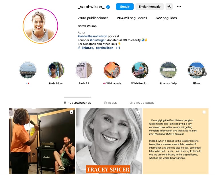 Influencer  Sarah Wilson